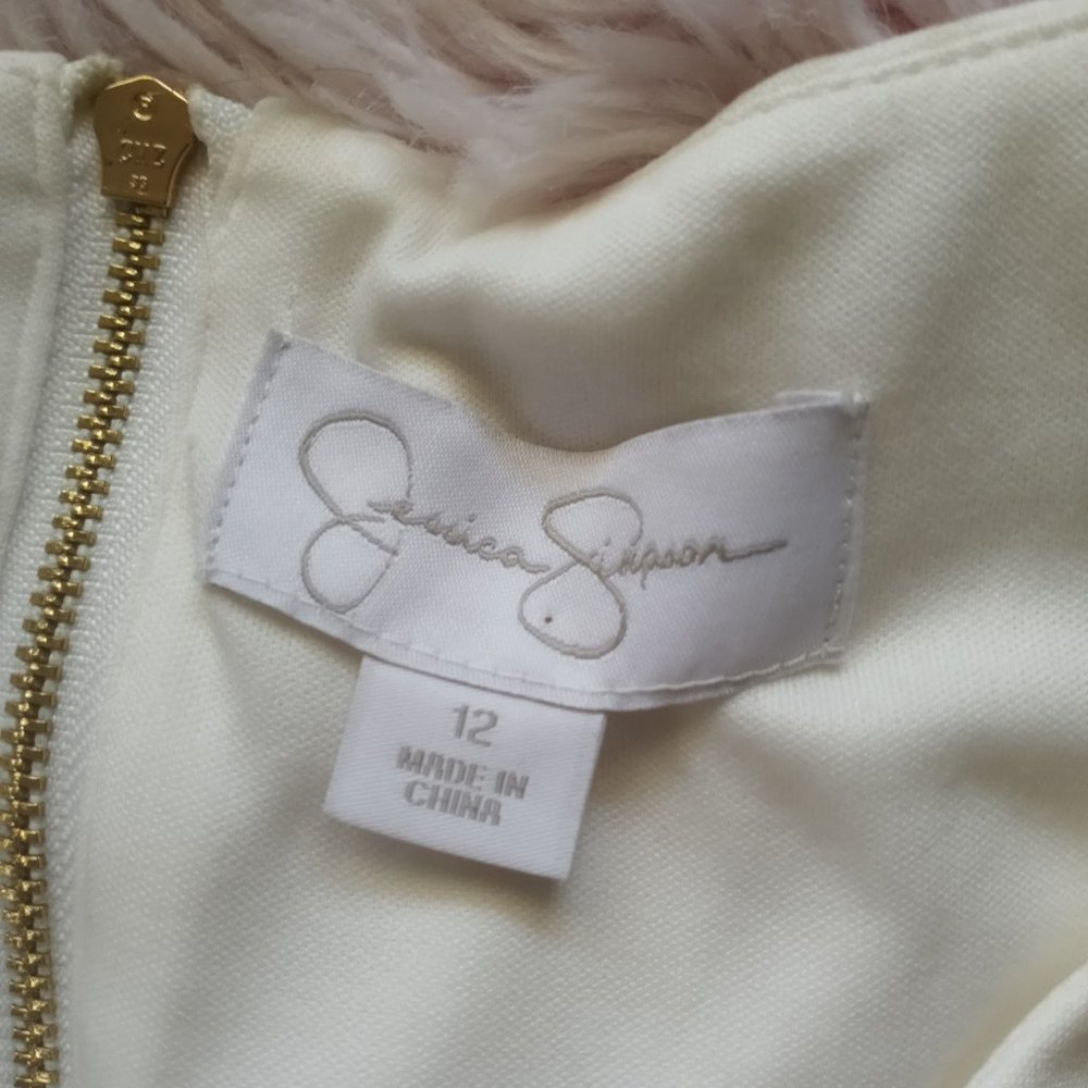 NWT Jessica Simpson White Sleeveless Dress - Picture 6 of 11